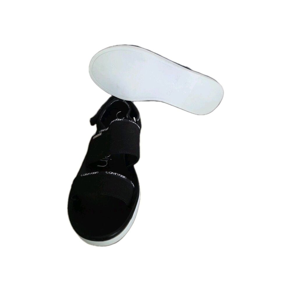 Calvin Klein Zona Women's Black Sandals 6.5 White Comfort Summer Shoe - Picture 7 of 7